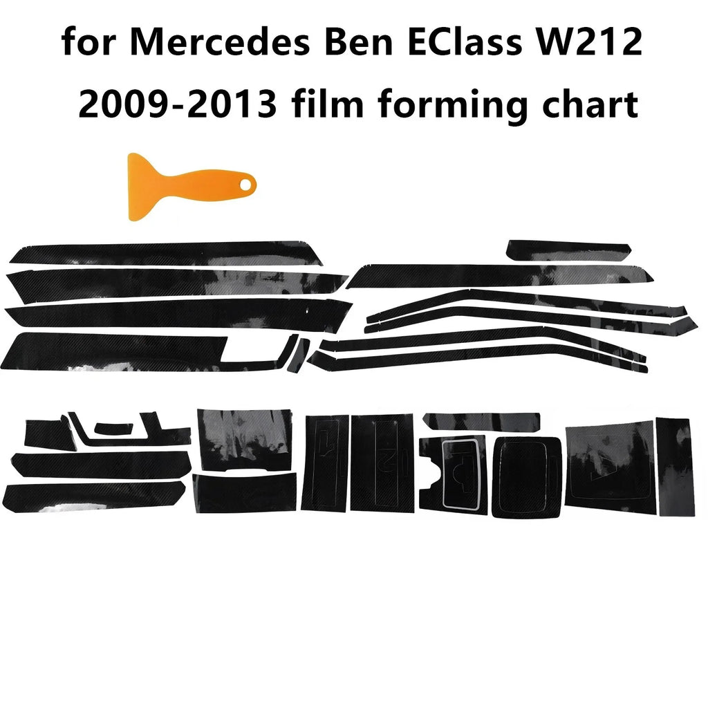 1 x Carbon Fiber Interior Trim Decals for Mercedes E-Class W212 (2009���2016)
