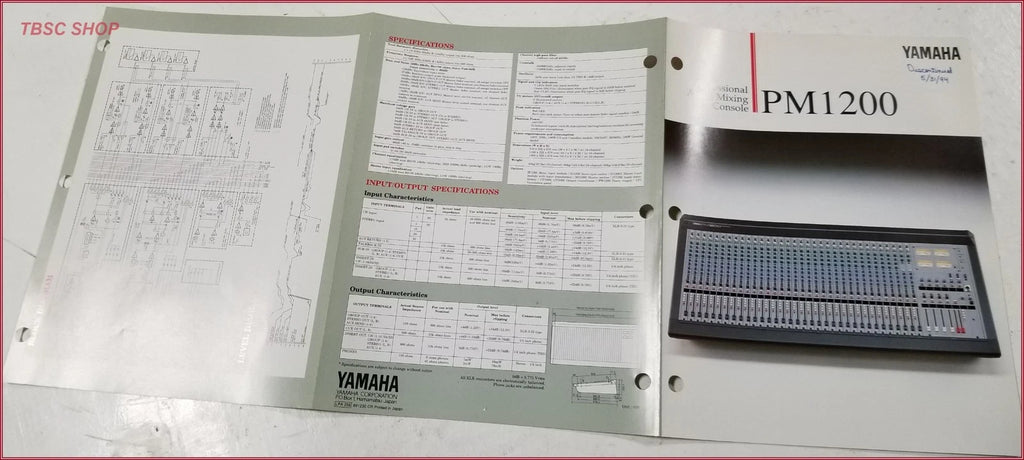 Yamaha PM1200 Mixing Console Sales Brochure