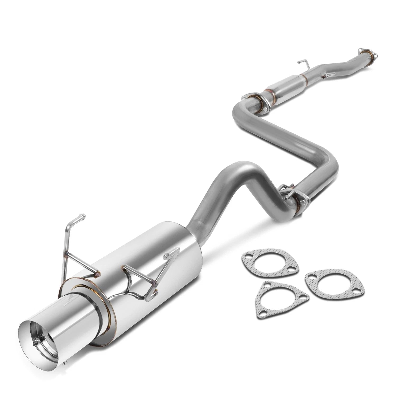 Stainless Exhaust Catback for CRX/Del Sol DOHC/SOHC (N1, 4.5" Tip)