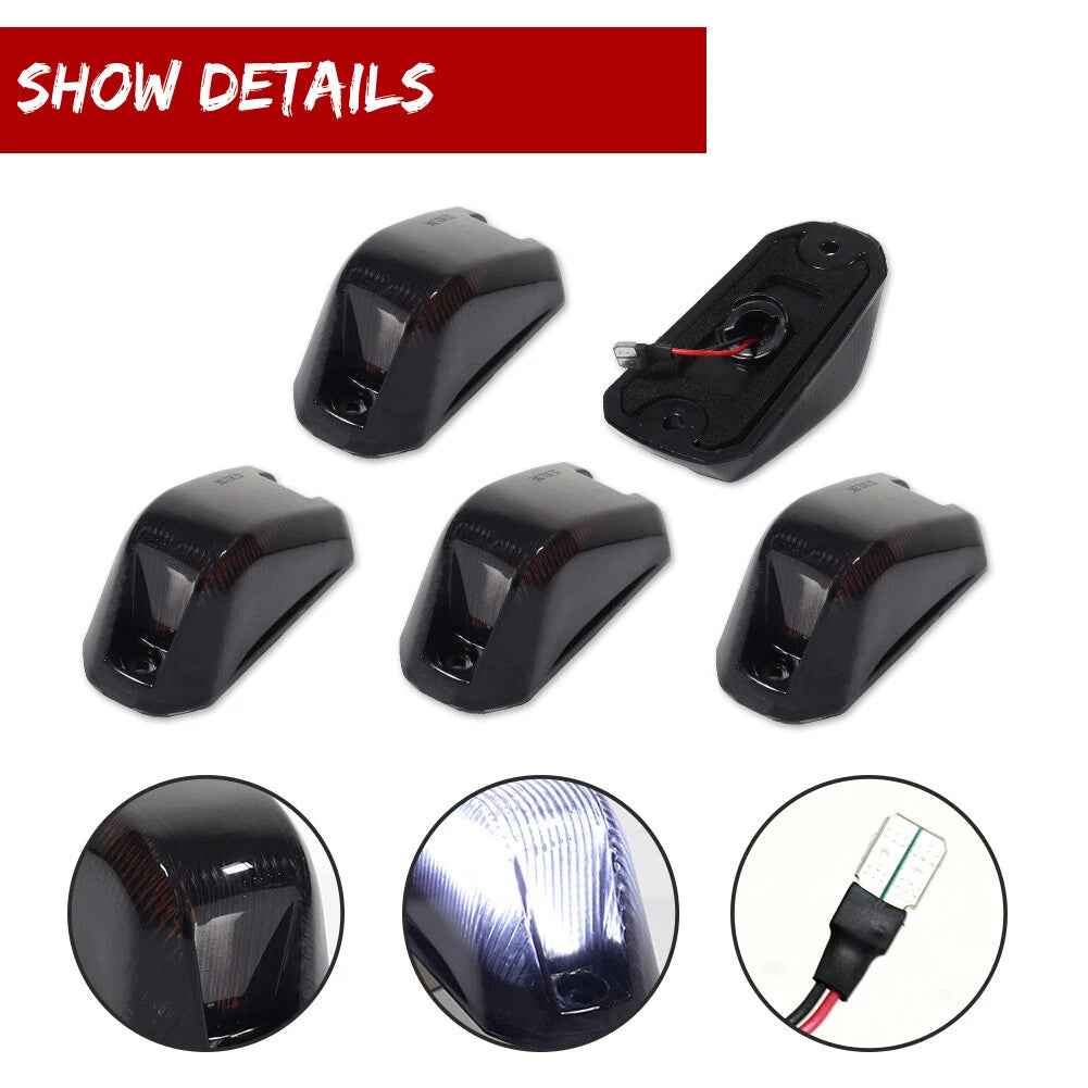5X LED White Front Cab Roof Running Light for Dodge RAM Promaster