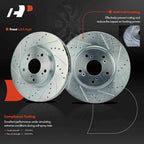 Set of 6 Drilled Brake Rotors & Ceramic Pads for Honda Accord HR-V