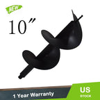 10" Earth Auger Drill Bit for Gas Powered Post Hole Digger (Gas Models)
