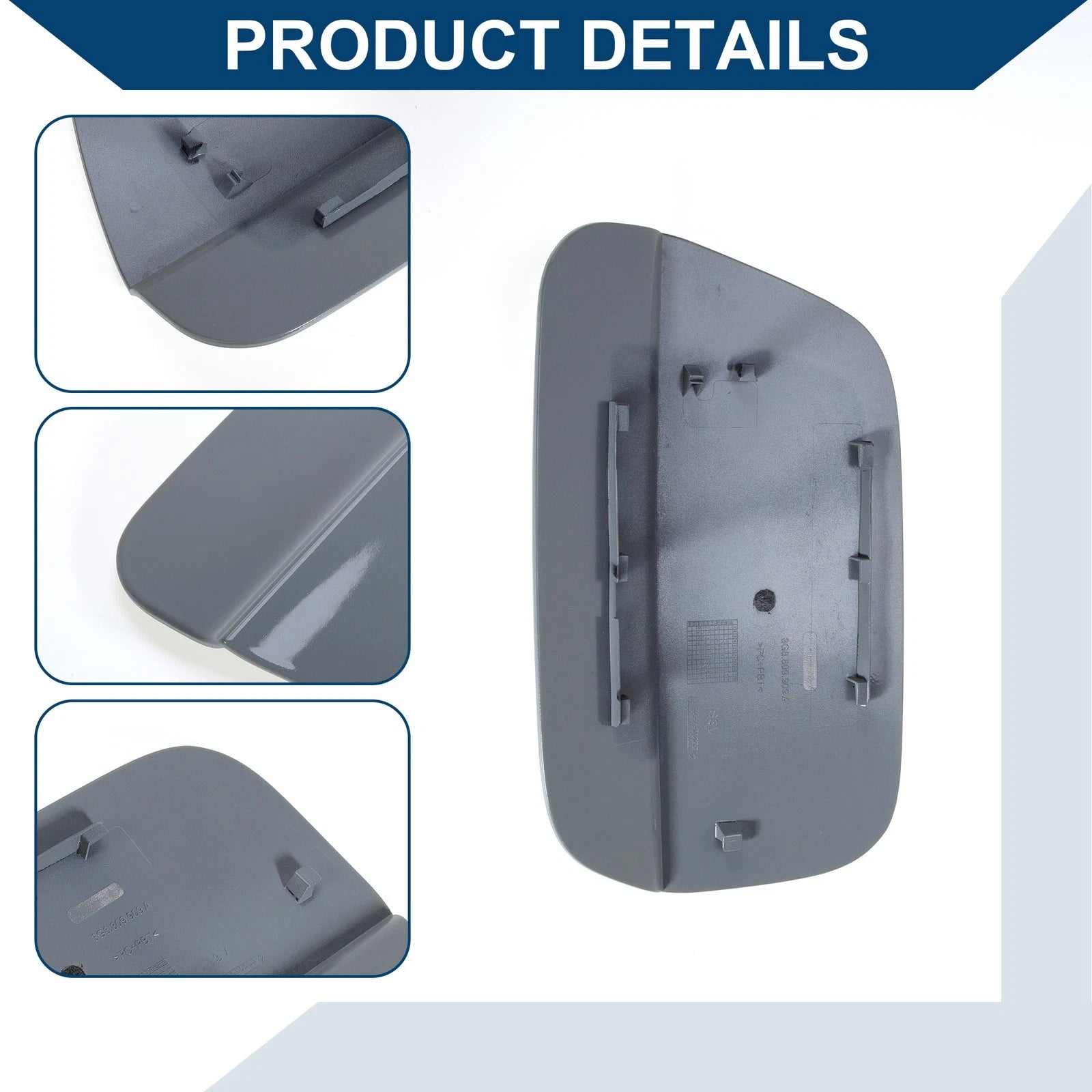 Fuel Tank Door Cap for Volkswagen CC (2019–2021) Fuel Filler Flap Cover Gray
