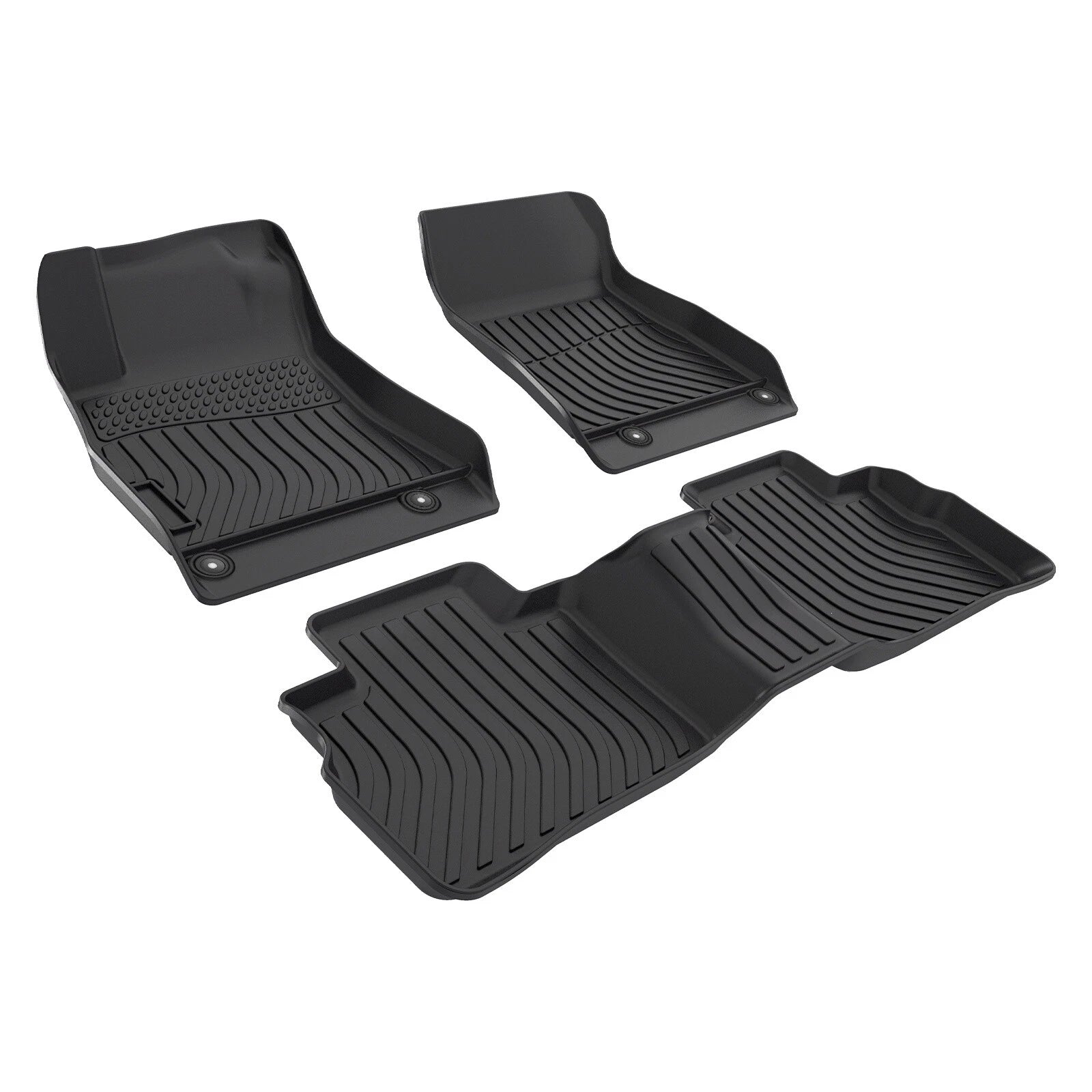 Set of 3 TPE Rubber All Weather Floor Mats for Nissan Sentra (2020–2025)