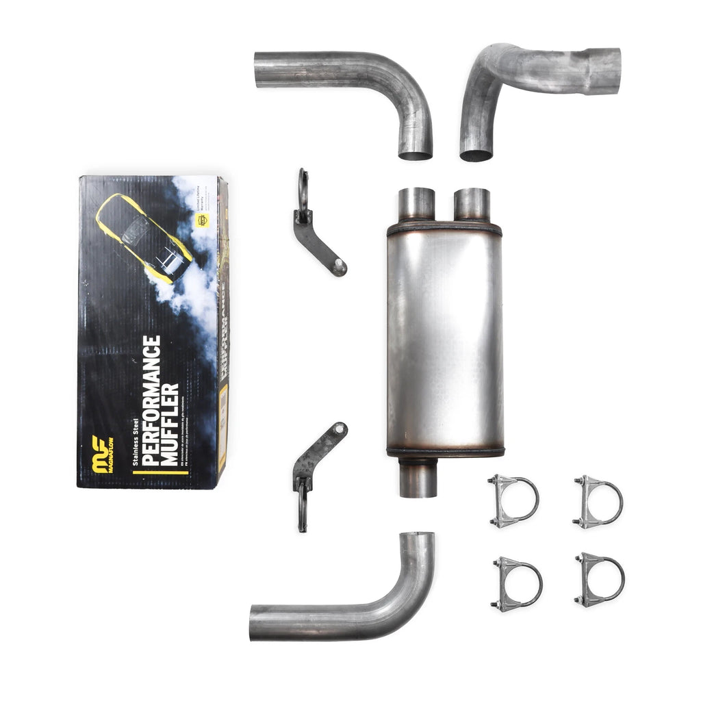 Dual Exhaust Kit for Jeep Wrangler (2018–2025) 2.5" Stainless Muffler