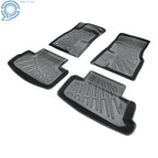 Set of 2 Black TPE Front & 2nd Row Floor Mats Liner for Ford Mustang (2004–2014)
