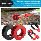 Recovery Ring Snatch Block Pulley for Tow Rope Straps