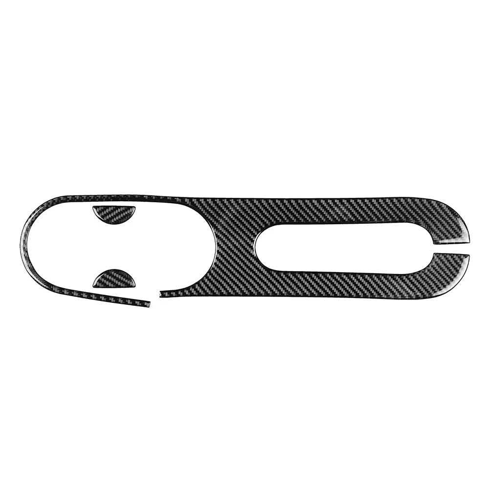 Carbon Fiber Center Console Handbrake Panel Cover Trim for Fiat 500 (2012–2015)