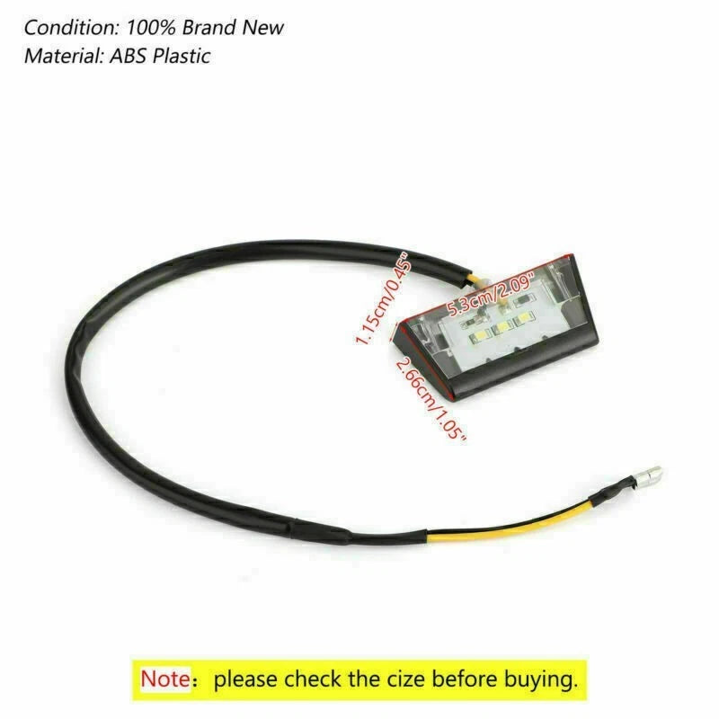 3X LED License Plate Brake Light for Motorcycle