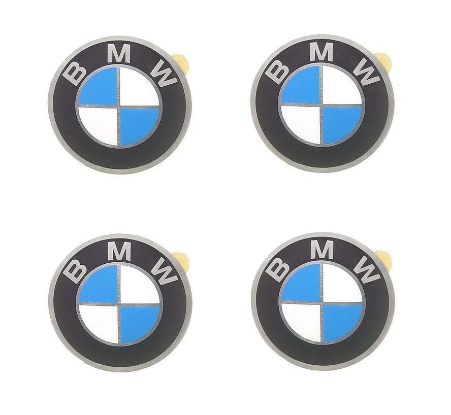 Set of 4 Wheel Center Cap Emblems for BMW E10 E21 E30 (OEM 45mm)