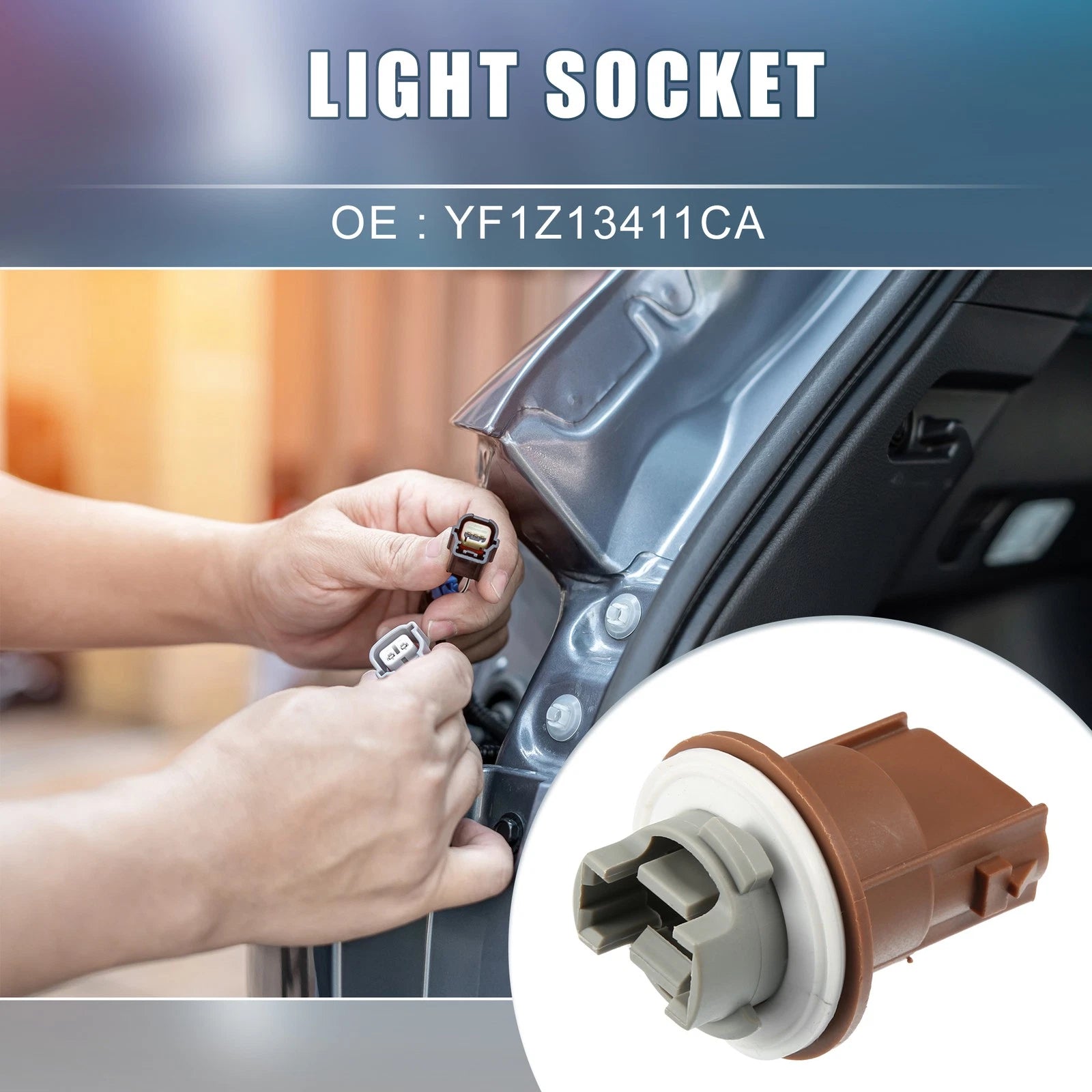Turn Signal Light Bulb Socket Holder YF1Z13411CA for Ford F-150 (2004–2017)