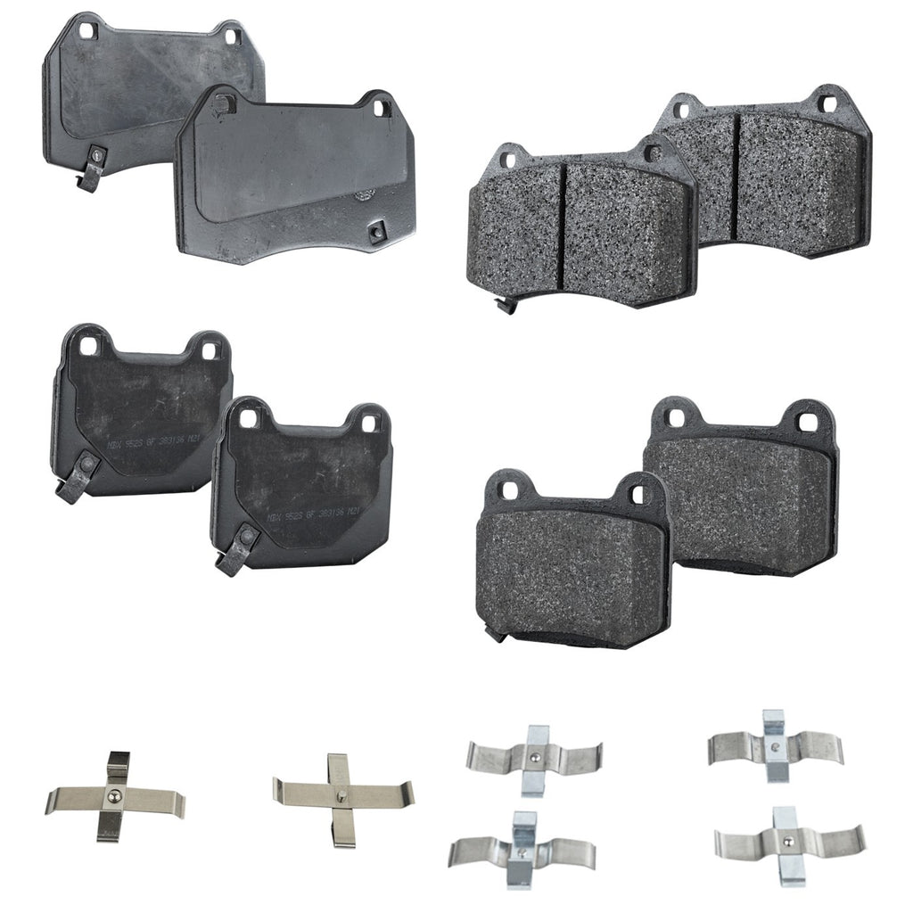 Set of 4 NAO Brake Pads for Infiniti G35 (2003–2004) Brembo Brakes