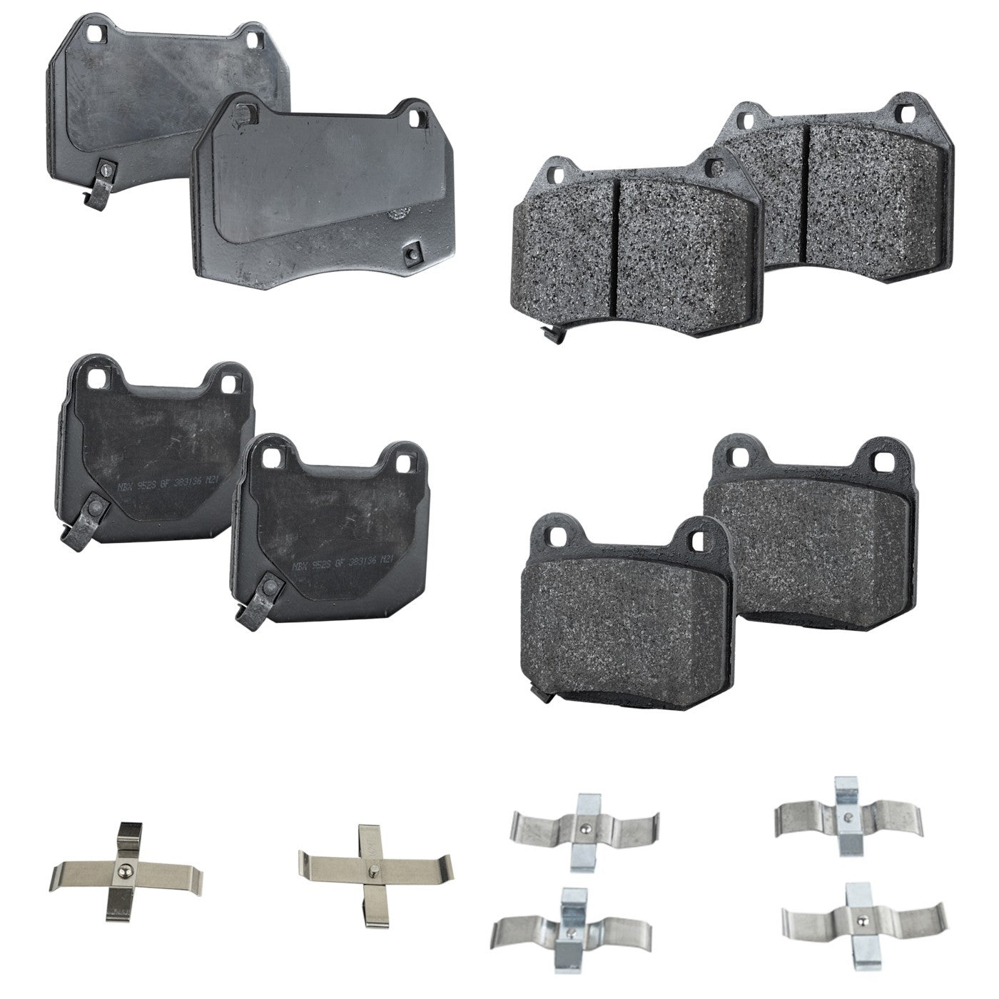 Set of 4 NAO Brake Pads for Infiniti G35 (2003–2004) Brembo Brakes