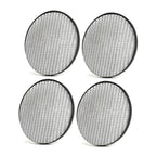 Set of 4 Silver Carbon Fiber Cup Holder Pads Non-Slip Mat