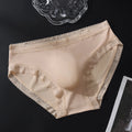 2X Ice Silk Seamless Briefs for Men - Lace Bulge Pouch Design