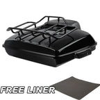 Black Razor Trunk Backrest Luggage Rack for Harley Touring Road Glide (2014–2023)