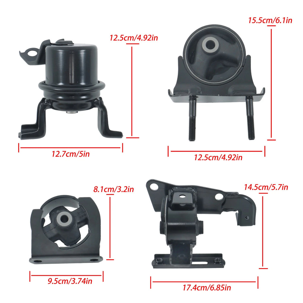 Set of 4 Engine Motor Mounts for Toyota RAV4 (2001-2003)