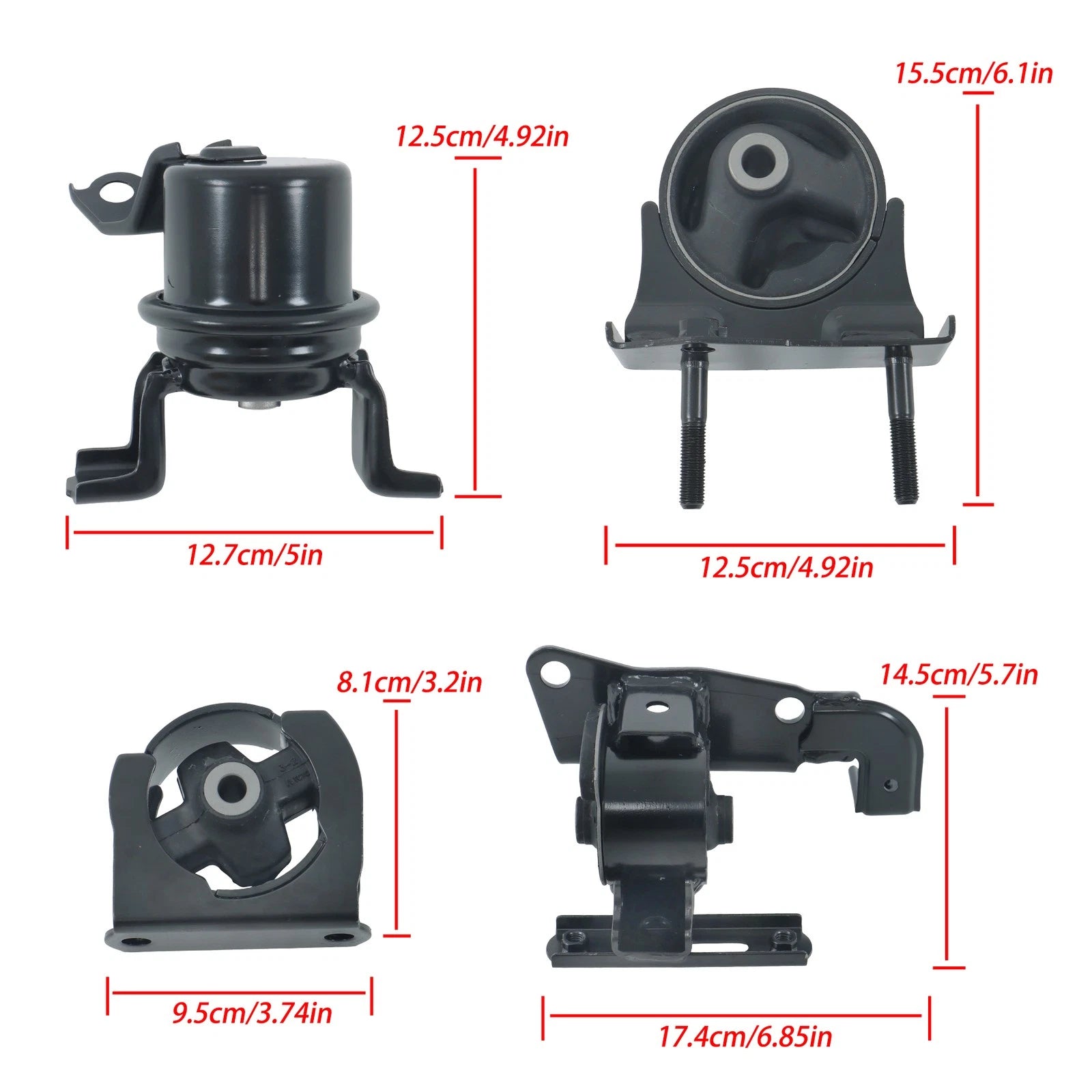 Set of 4 Engine Motor Mounts for Toyota RAV4 (2001-2003)