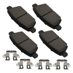 Set of 4 Rear Ceramic Brake Pads for Lincoln MKZ Zephyr (2006–2012) P-1161
