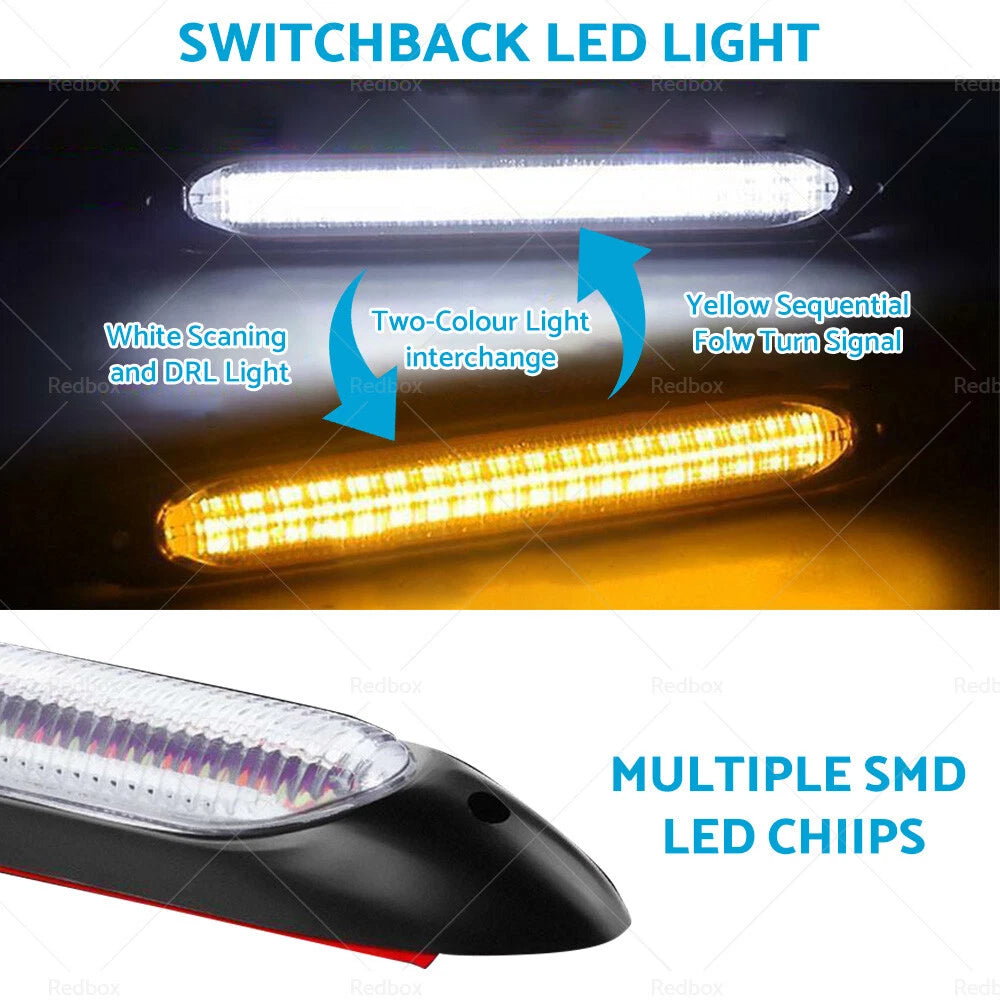 2X DRL LED Strip Lights for Universal Fit (15cm)