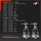 2X Front Upper Ball Joint for Chevrolet Silverado 2500 (1999-2000)