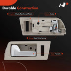 Front Left Interior Door Handle for Ford Escape (2001-2012) Beige Chrome
