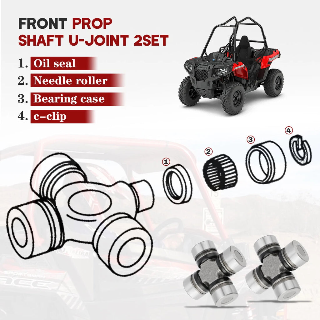 2X Front Prop Shaft U-Joint for Polaris Ranger 800 (2006–2014)