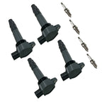 Set of 4 Ignition Coils & Spark Plugs for Mitsubishi Outlander (2003-2020)