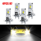 4X H7 LED Headlight Bulb Kit for High Low Beam (60000LM 6500K)