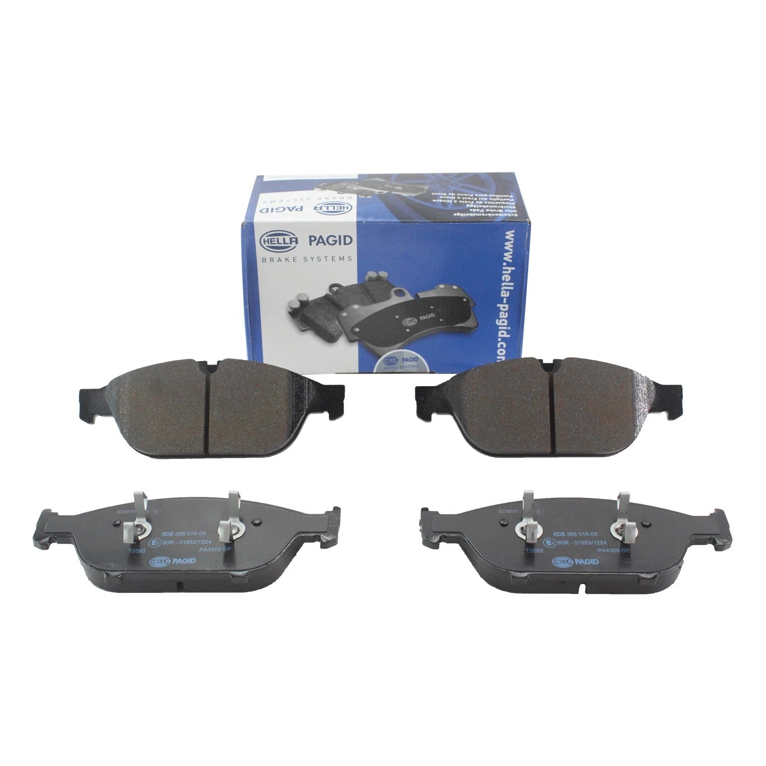 Set of 4 Hella Front Low-Met Disc Brake Pads for Audi A6 Quattro (2012–2014)