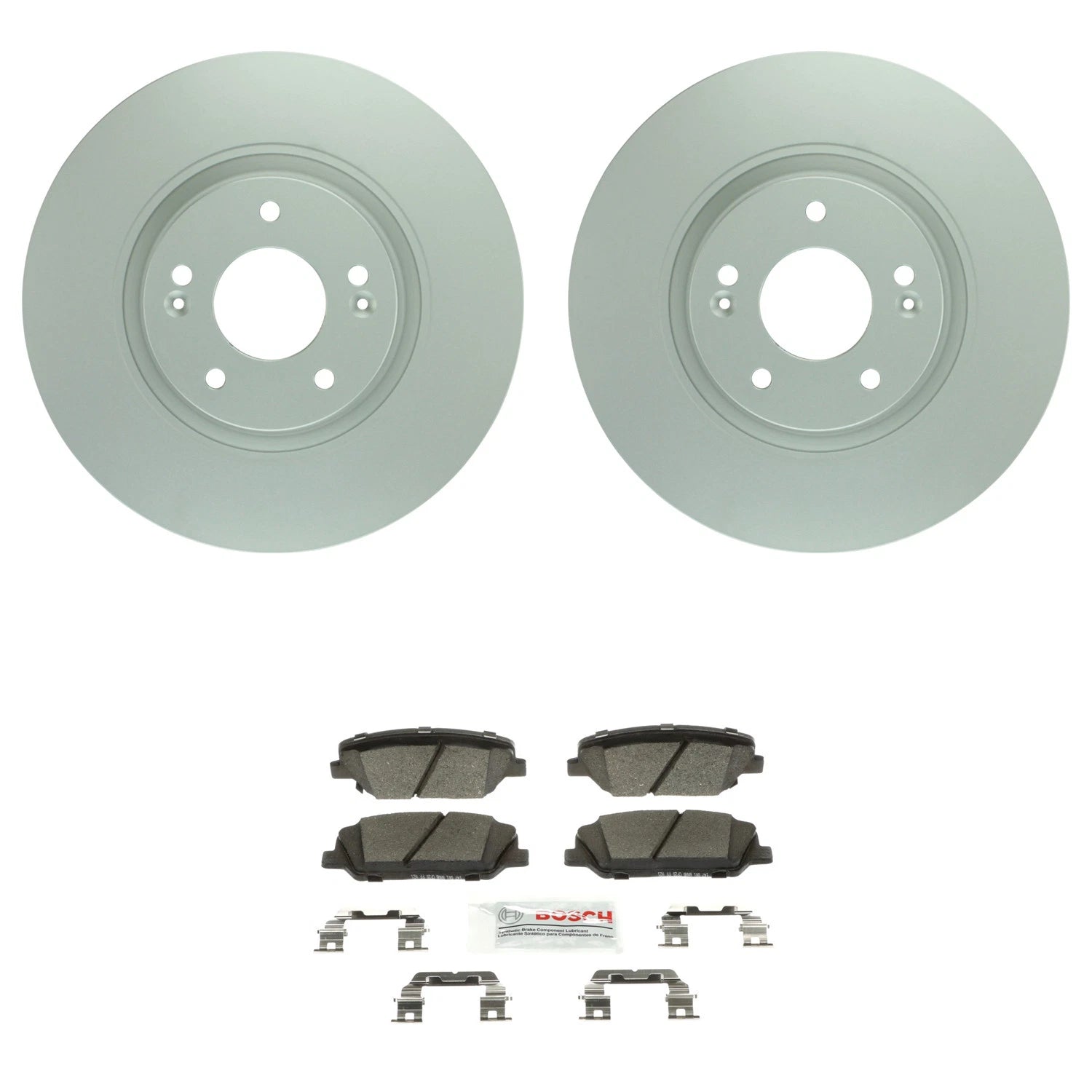Set of 4 Bosch Blue Ceramic Disc Brake Pads & 320mm Rotors for Kia Optima (2011–2015)