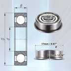 10pcs F606ZZ Deep Groove Ball Bearings for Various Models (6x17x6mm)