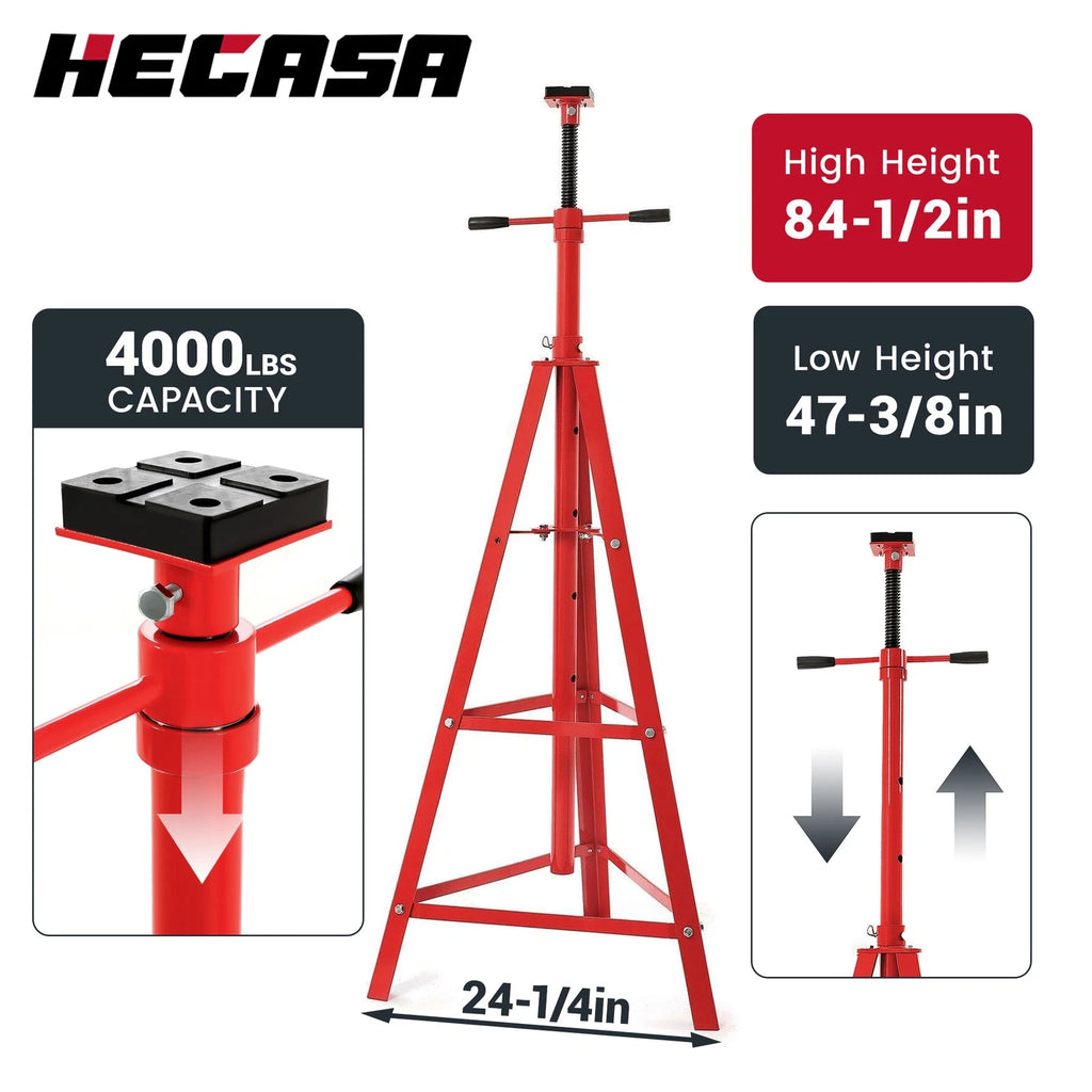 2 Ton Auto Under Hoist Jack Stand for Repair Shops (55.6"-79.5")