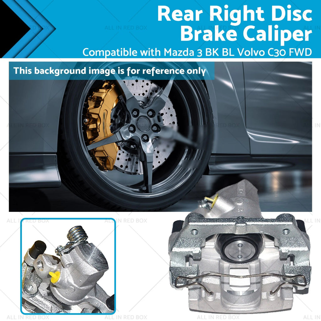 Rear Right Disc Brake Caliper for Mazda 3 (2003–2014), Volvo C30 FWD (2007–2013)