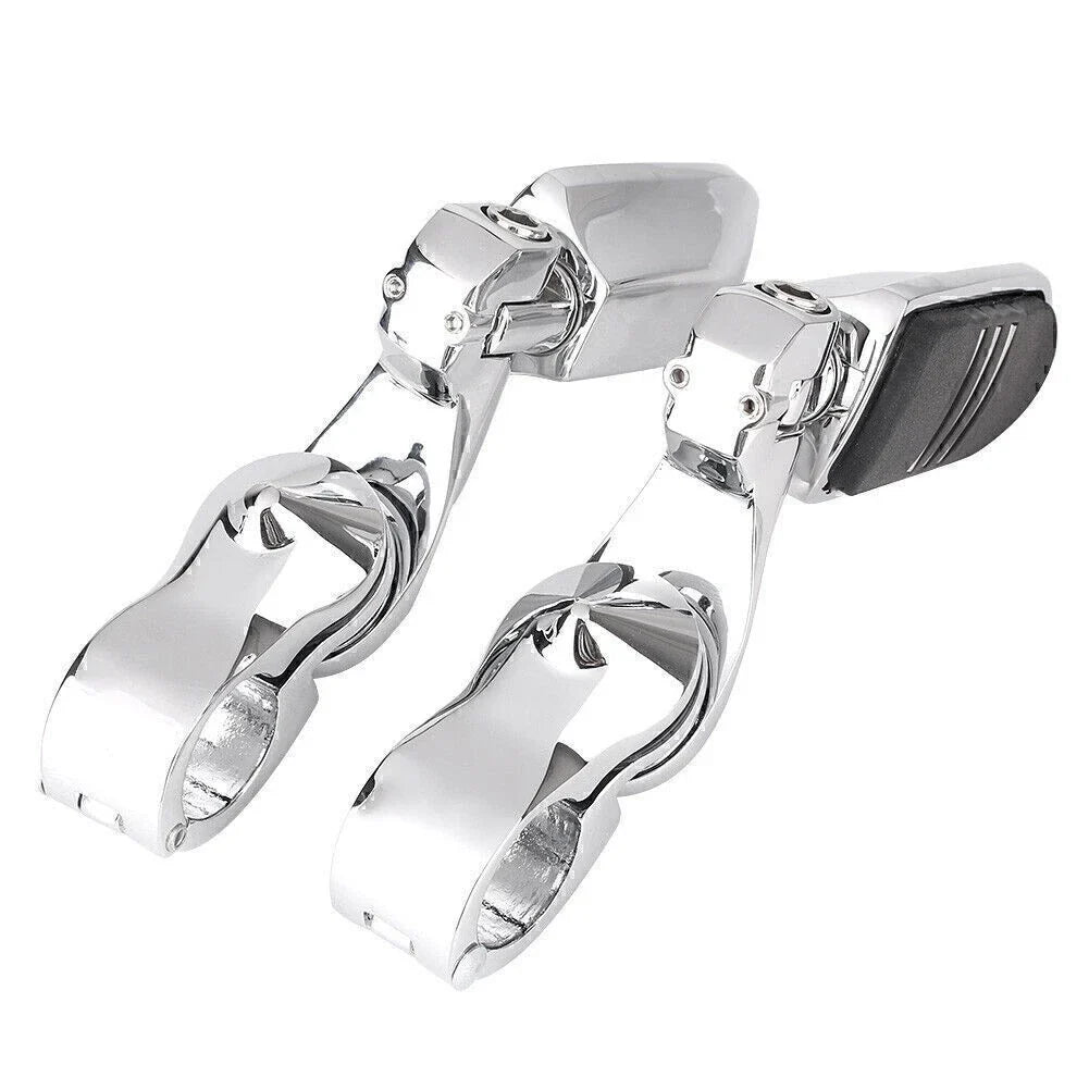 1-1/4" Adjustable Engine Guard Highway Foot Pegs for Harley