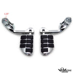 5" Adjustable Waffle Highway Footpegs 1.25" for Harley Sportster Softail Electra Glide