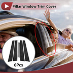 6 Pcs Car Door Pillar Window Trim for Lexus IS (2001-2005) Black