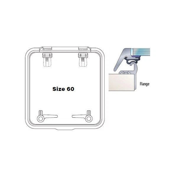 Lewmar Ocean Series Flange Base Hatch Size 60 for 39660070