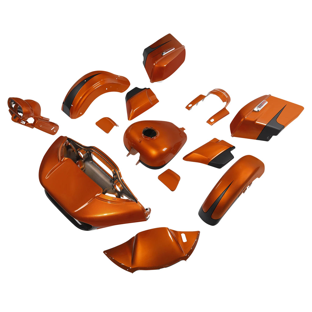 Fairings Body Kit for Harley-Davidson Road Glide Special (2015–2023) Scorched Orange/Black Denim