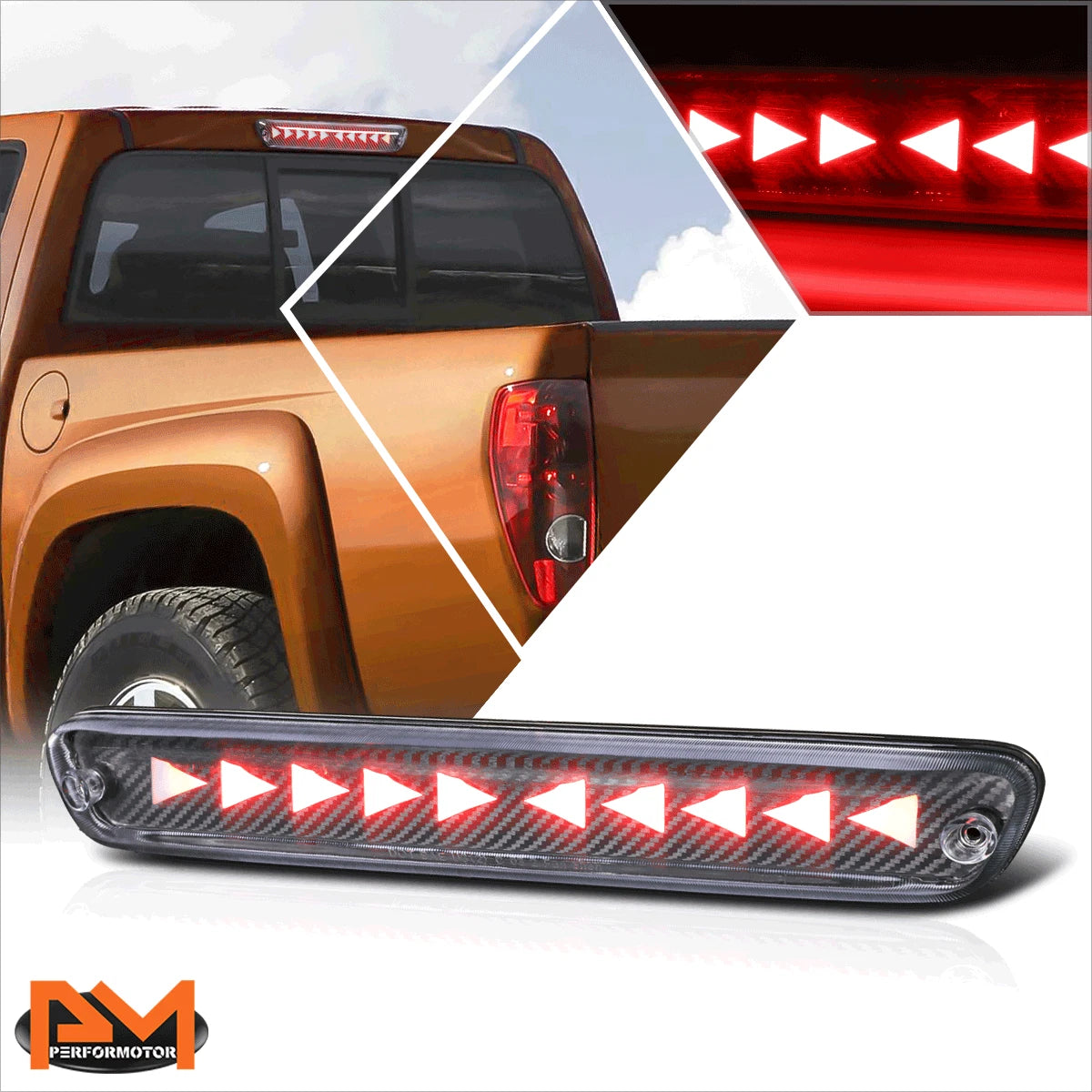 Sequential Triangle LED Third Tail Brake Light for Colorado/Canyon (2004–2012)