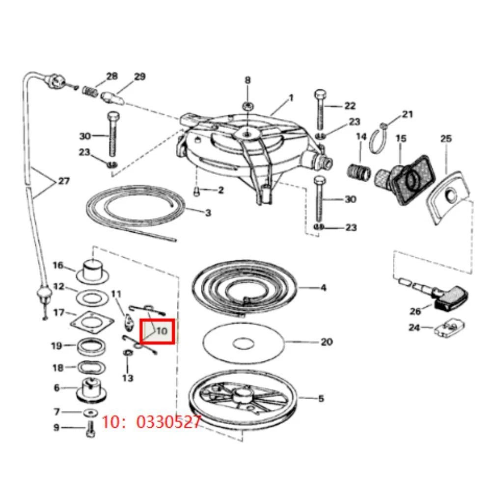 Pawl Spring Link for Johnson Evinrude OMC Outboard (0330527)