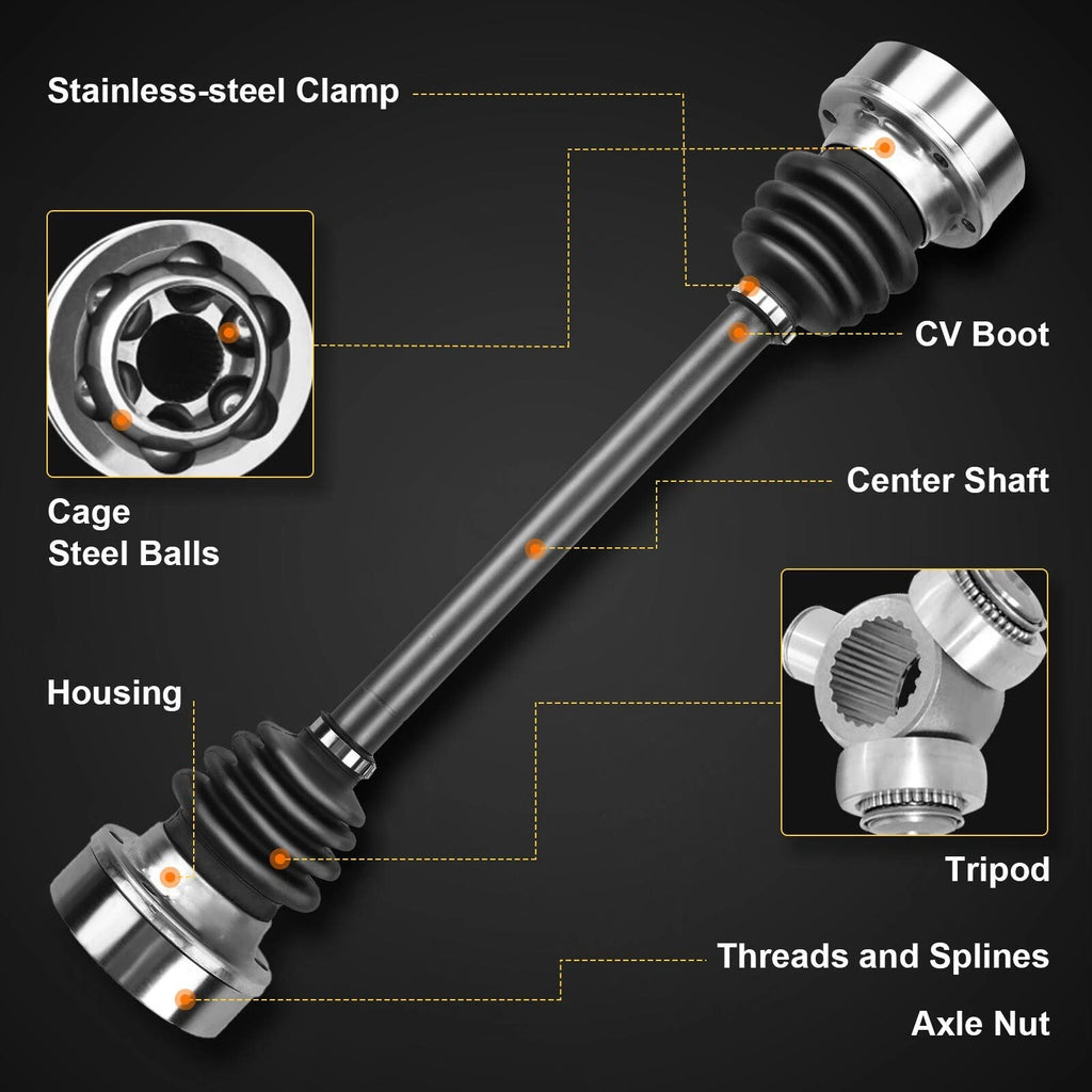 Pair Rear CV Axle Assembly for BMW 525i 530i 535i 540i (1989–1995)