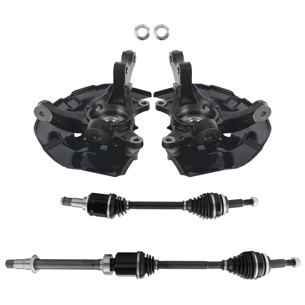 Front Steering Knuckles Wheel Hub Bearing CV Axles Kit for Toyota 698-425
