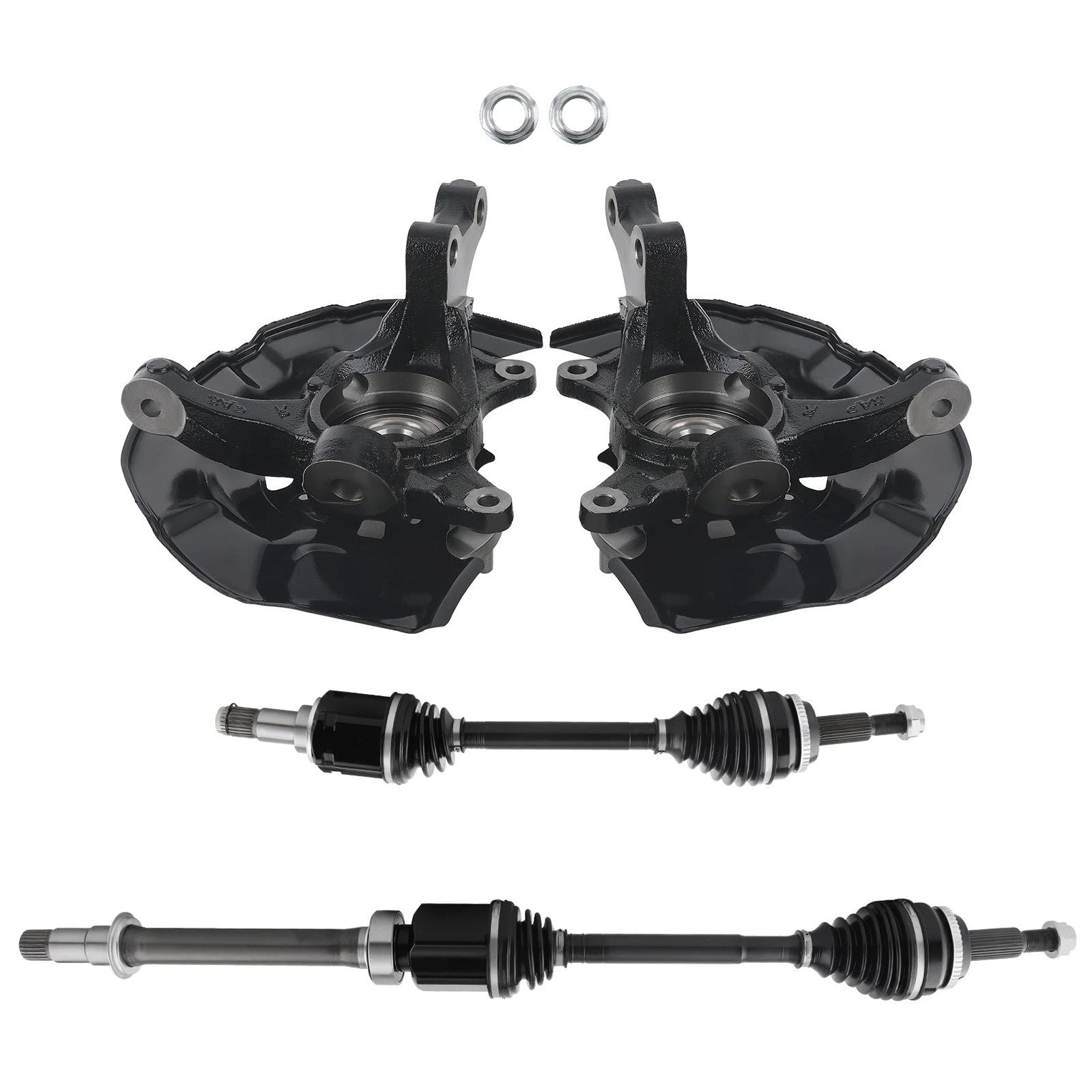 Front Steering Knuckles Wheel Hub Bearing CV Axles Kit for Toyota 698-425