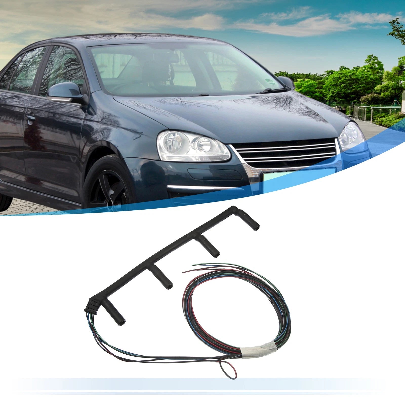 Glow Plug Wiring Harness Set of 2 038971782C for Volkswagen Jetta (2002–2010)