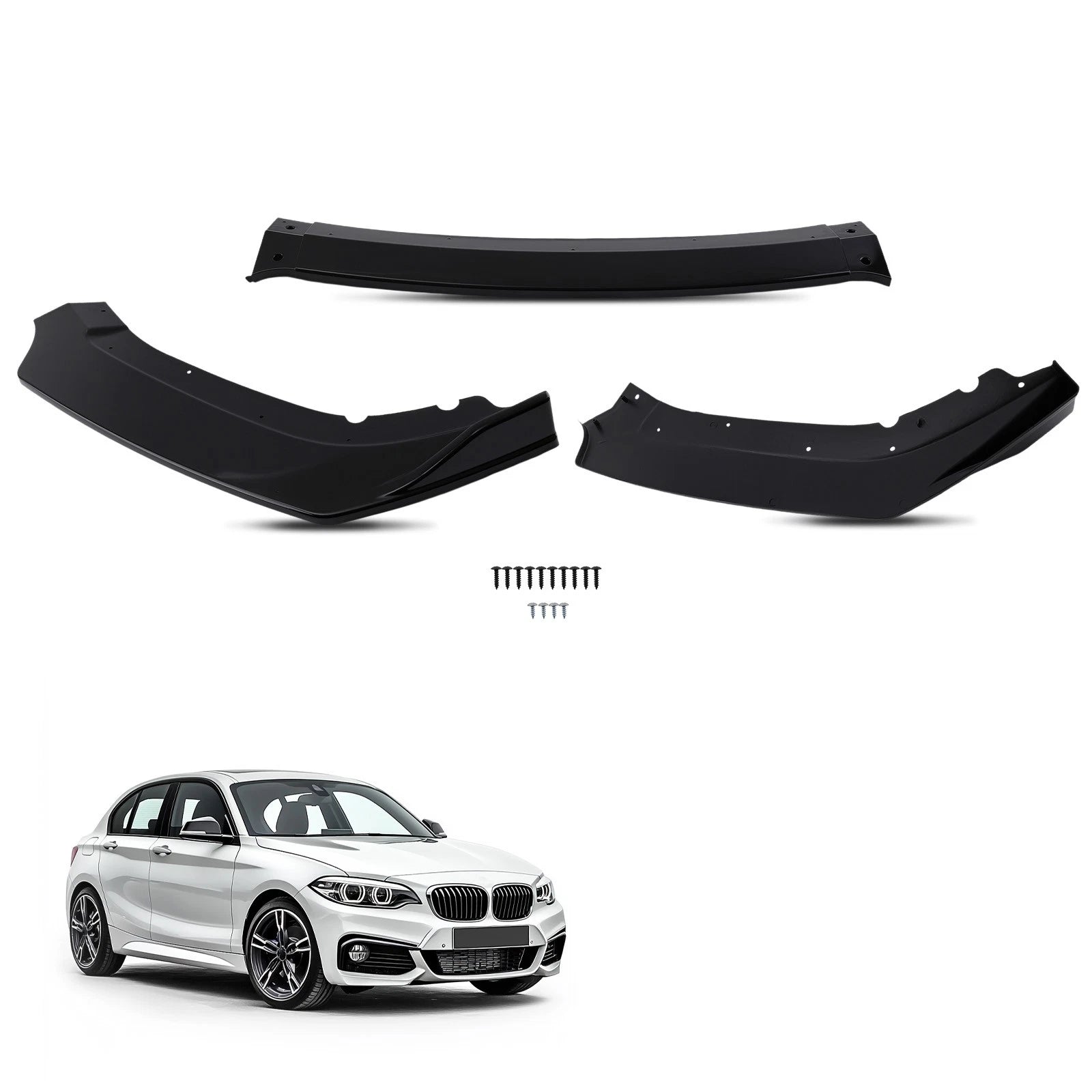 Front Aerodynamic Kit for Honda Civic SI/Hatchback (2017–2021) Black Plastic