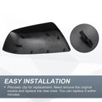 Set of 2 Rearview Mirror Cover Caps Gloss Black for Toyota Tundra Sequoia (2007–2022)