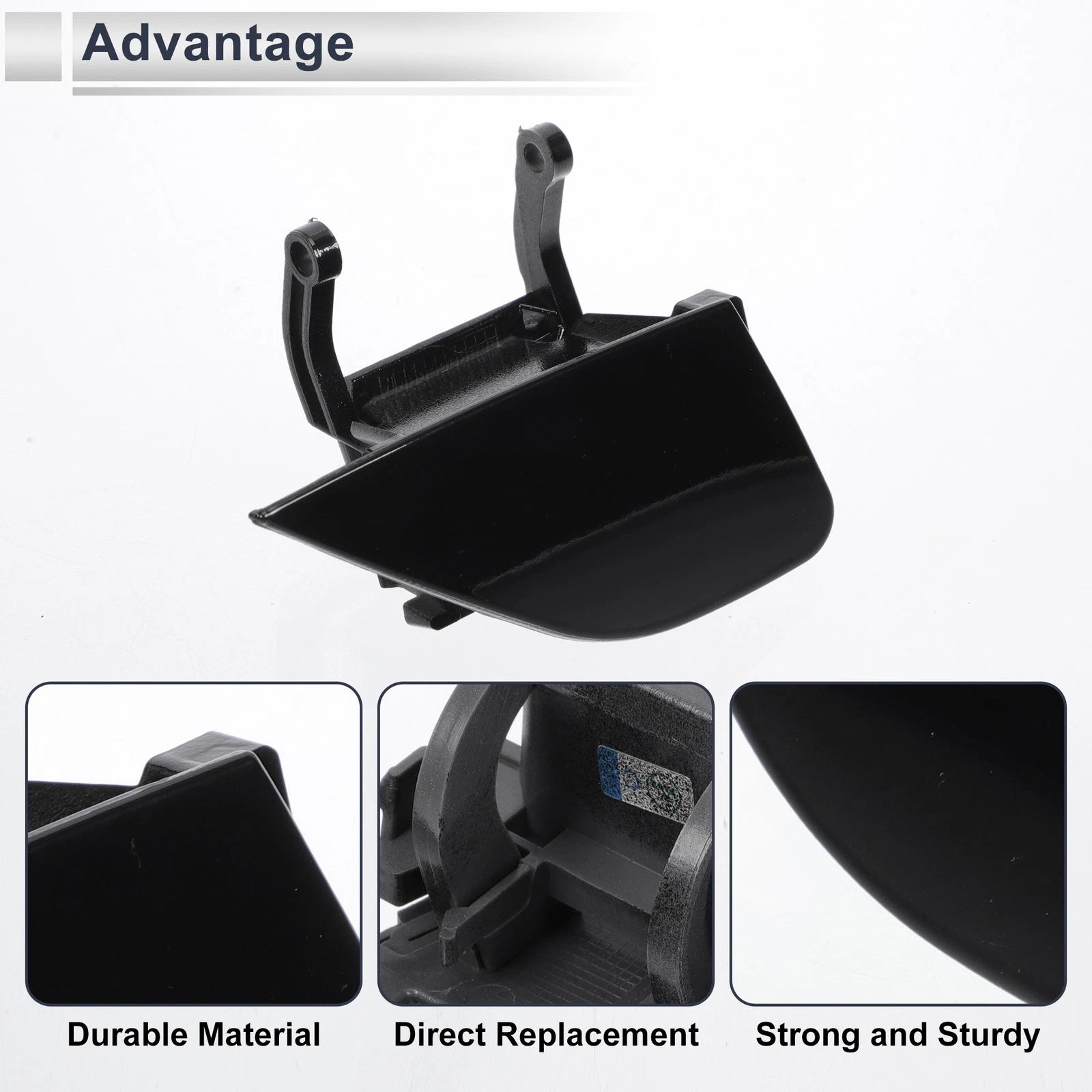 Bumper Headlight Washer Nozzle Cover Cap for BMW 750i (2016–2020) Black