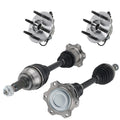 Set of 2 Front CV Axles & Wheel Hub Bearings for GMC Sierra, Chevrolet Silverado 1500