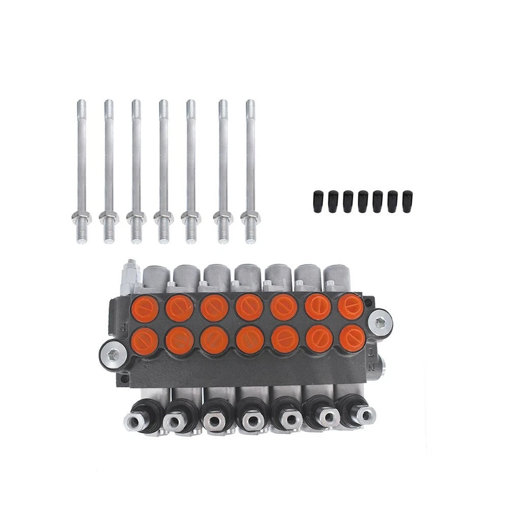 7 Spool Hydraulic Monoblock Control Valve for SAE Ports (11 GPM)